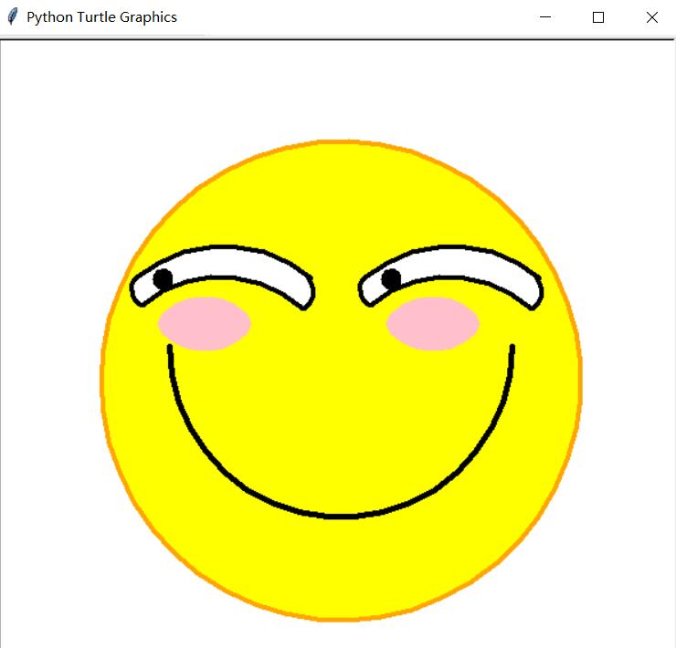 使用python的turtle绘画滑稽脸实例