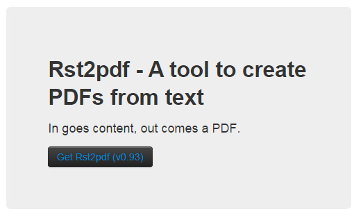 使用rst2pdf实现将sphinx生成PDF