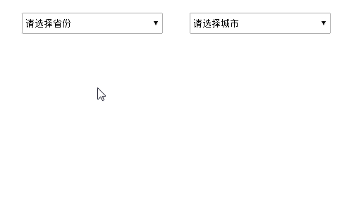 PHP+ajax实现二级联动菜单功能示例