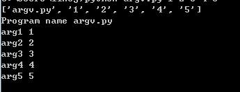 python 命令行传入参数实现解析