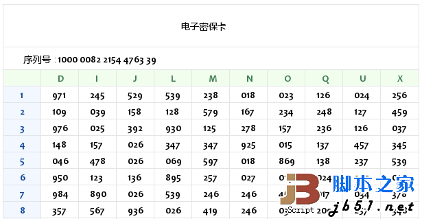 使用PHP实现密保卡功能实现代码&amp;lt;打包下载直接运行&amp;gt;