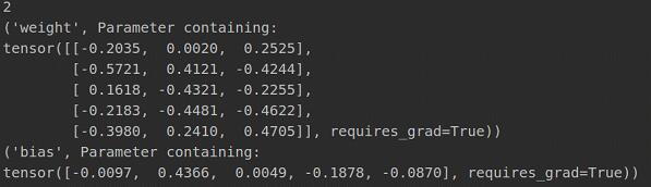 pytorch 实现打印模型的参数值