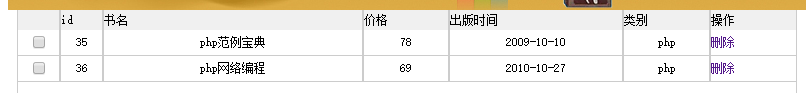 Ajax+PHP实现的删除数据功能示例