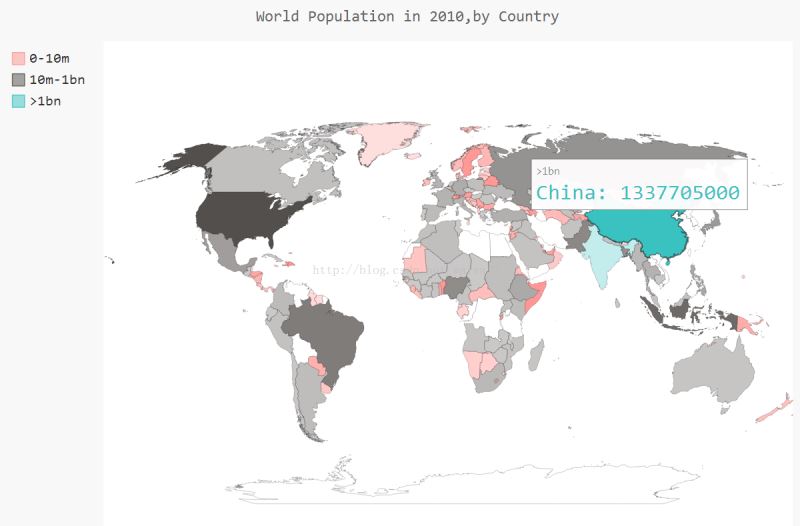 Python学习之用pygal画世界地图实例