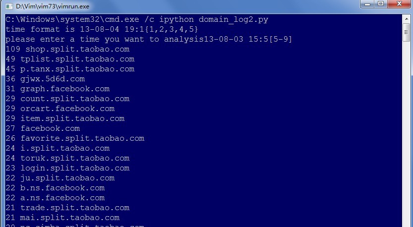 python脚本实现分析dns日志并对受访域名排行