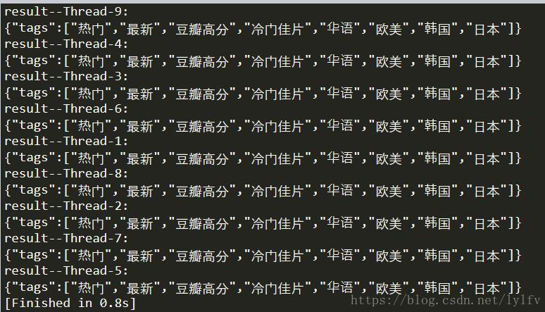 Python+threading模块对单个接口进行并发测试