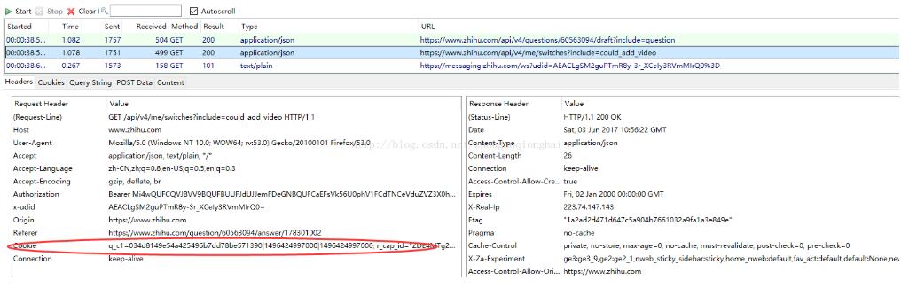 python 利用浏览器 Cookie 模拟登录的用户访问知乎的方法