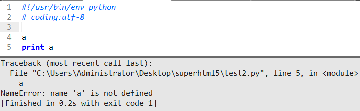 Python基础中所出现的异常报错总结