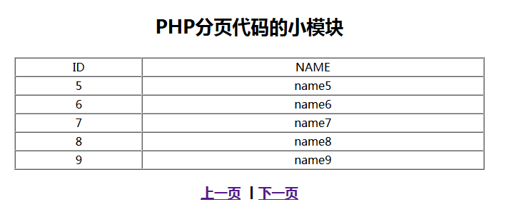 分享php分页的功能模块