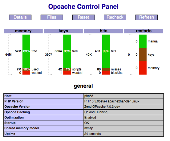 为PHP5.4开启Zend OPCode缓存
