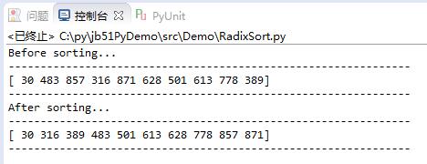 Python实现的基数排序算法原理与用法实例分析