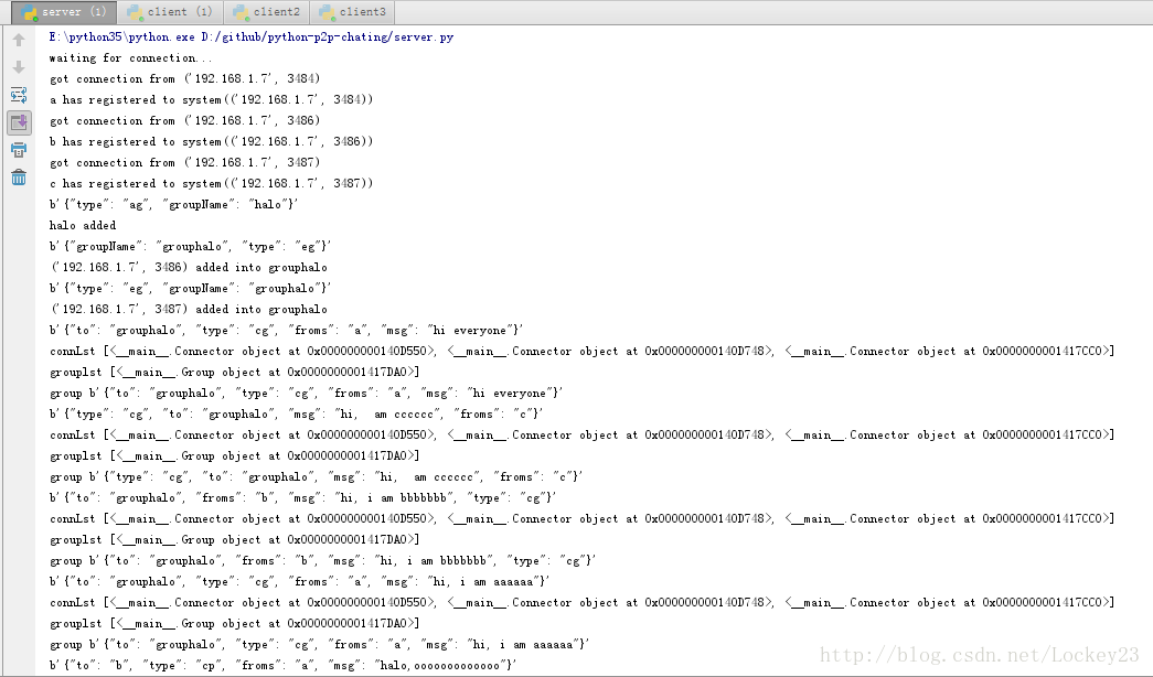 python实现简单聊天应用 python群聊和点对点均实现