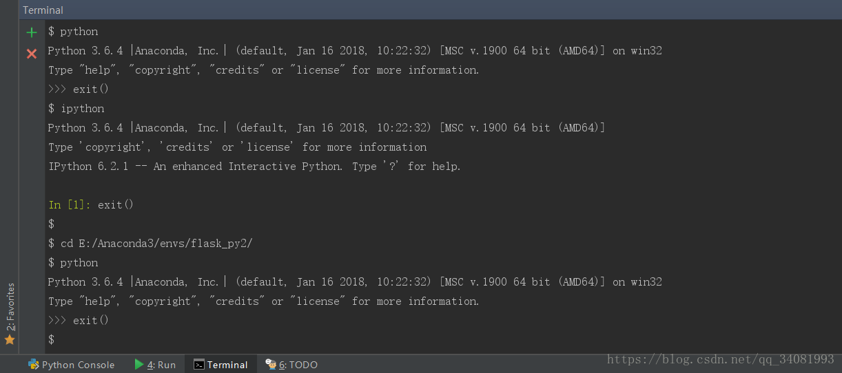 在PyCharm的 Terminal（终端）切换Python版本的方法