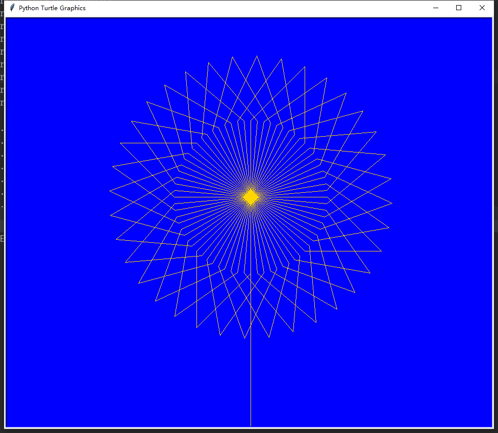 详解python使用turtle库来画一朵花