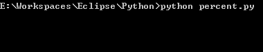Python实现输出程序执行进度百分比的方法