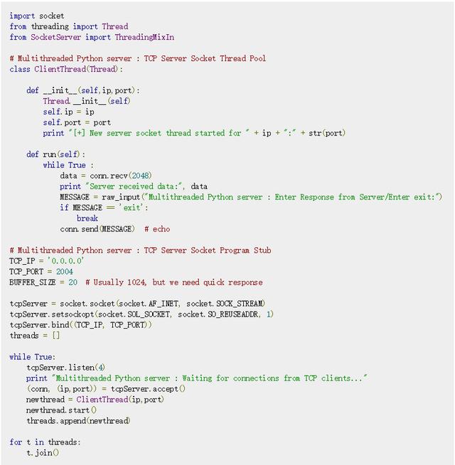 编写多线程Python服务器 最适合基础