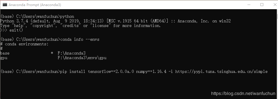 win10系统Anaconda和Pycharm的Tensorflow2.0之CPU和GPU版本安装教程