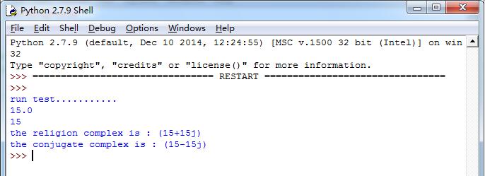 Python复数属性和方法运算操作示例